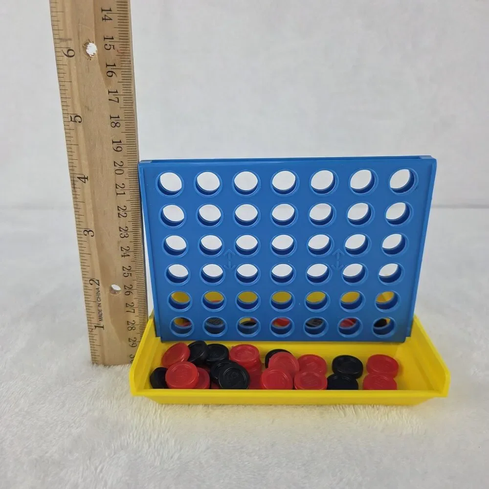 Vintage 1986 MB Travel Connect Four Complete Pocket Game Fast Shipping